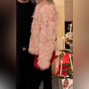 Fashion Nova Blush Faux Fur Jacket